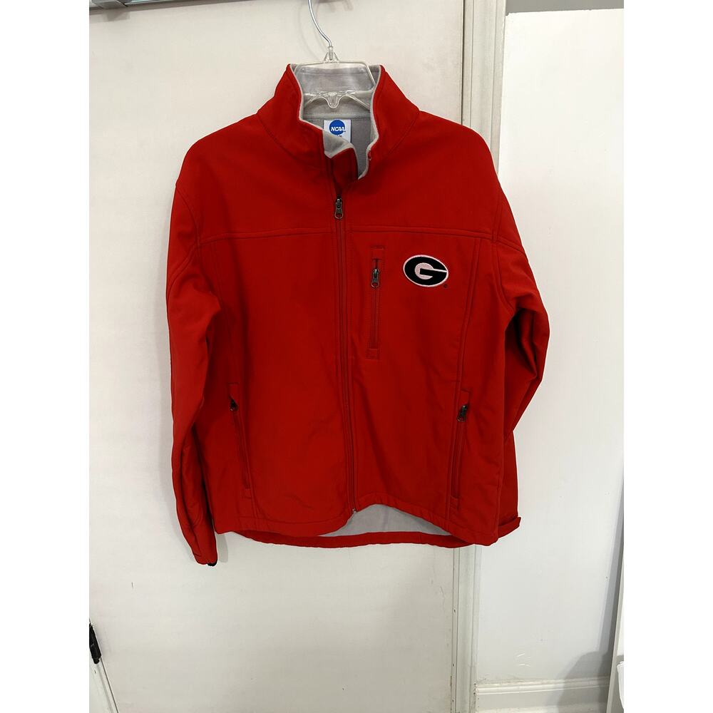NCAA by KA Red UGA Georgia Bulldogs Full Zip Rain Jacket size M